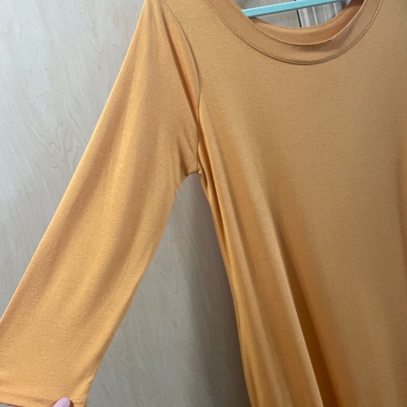 Women Medium Harvest Gold Colored Long Dress Casual Dress - Picture 2 of 5